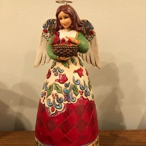 Jim Shore Heartland Creek; Christmas angel with Cardinals; 2009